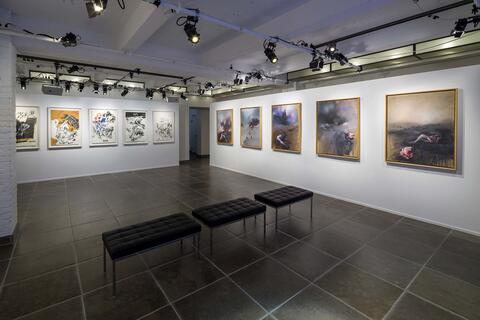 Exhibition view of Vladimir Velickovic, photo credit: Guy L'Heureux