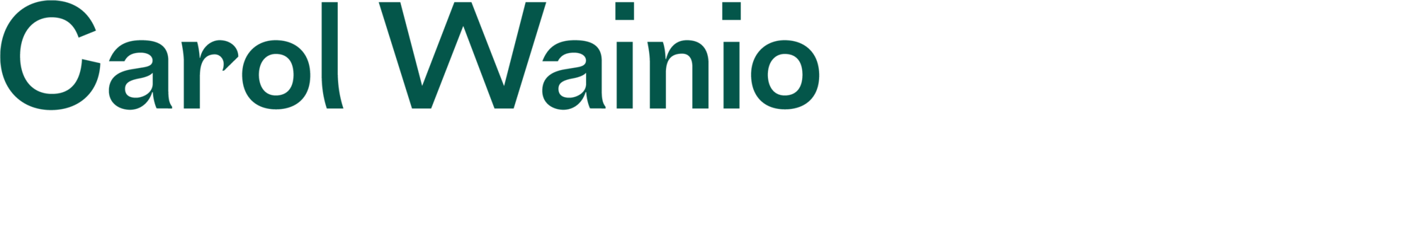 Carol Wainio Exhibition Logo